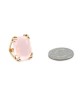 30.37ct Rose Quartz and 1.07ctw Pave Diamond Ring in 18K Rose Gold